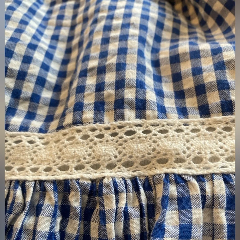 Urban Outfitters Blue Gingham Marseille Smocked Dress - Picture 10 of 12